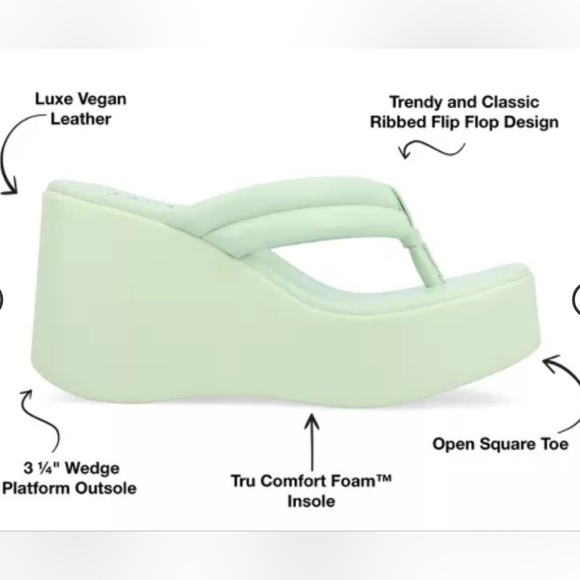 Journee Collection Women's Sandal Size 9 Green - Picture 4 of 4